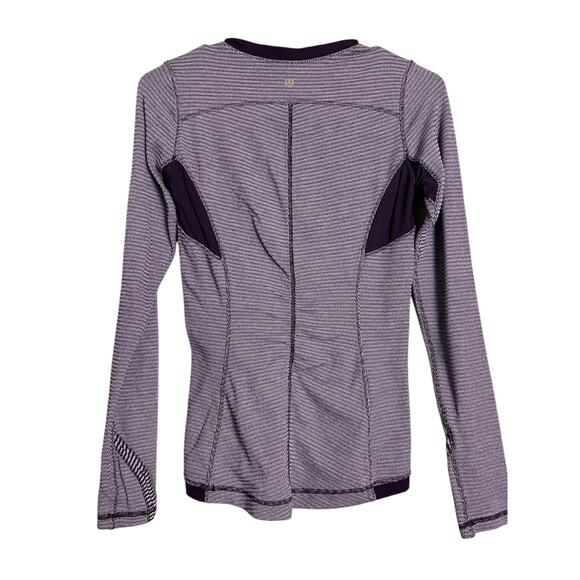 Lululemon Athletic Purple Long Sleeve T-shirt Tee Top Base Runner - Picture 4 of 5